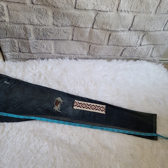 Free People Artisan De Luxe Patch Skinny Jeans 24 - Picture 8 of 10